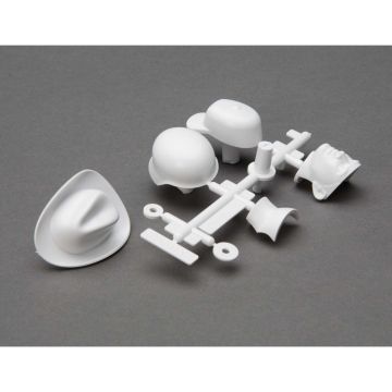 Axial Drivers Head and Hat Set (White) (Z-AXI31635)