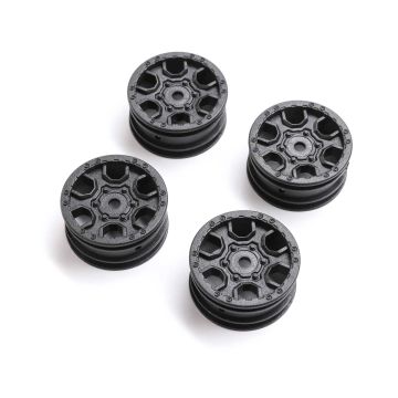 Axial 1.0 Ford Bronco Wheel, Black (4): SCX24 (Z-AXI40006)