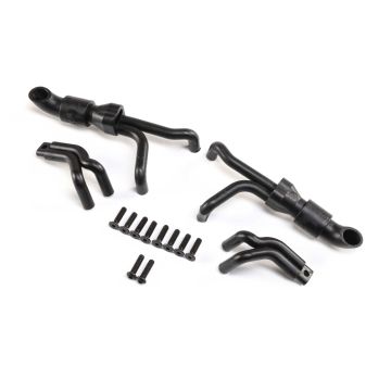 Losi 4n1 Collective Headers, Silver: LMT (Z-LOS241035)