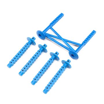 Losi Rear Body Support and Body Posts, Blue: LMT (Z-LOS241051)