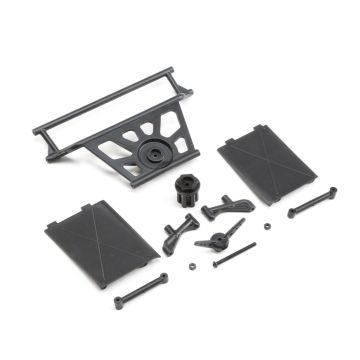 Losi Cage Rear, Tower Supports,Mud Guards: SuperRockRey (Z-LOS251078)