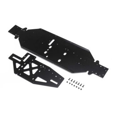 Losi Chassis with Brace Plate, 4mm, Black: DBXL 2.0 (Z-LOS251113)