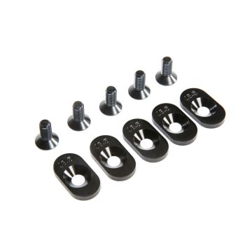 Losi EngineMntInsert&Screws, BLK, 18.5T(5): 5ive-T 2.0 (Z-LOS252100)