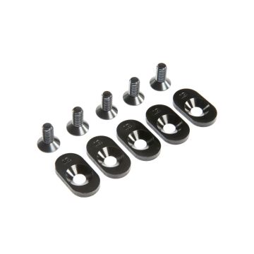 Losi EngineMntInsert&Screws, BLK, 19T(5): 5ive-T 2.0 (Z-LOS252101)