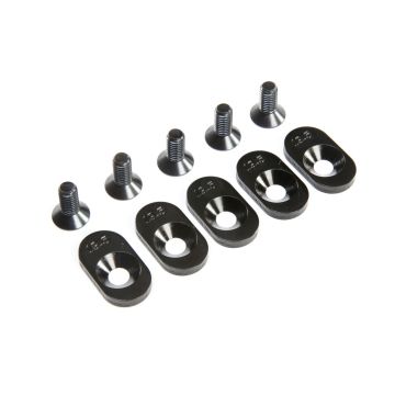 Losi EngineMntInsert&Screws, BLK, 19.5T(5): 5ive-T 2.0 (Z-LOS252102)