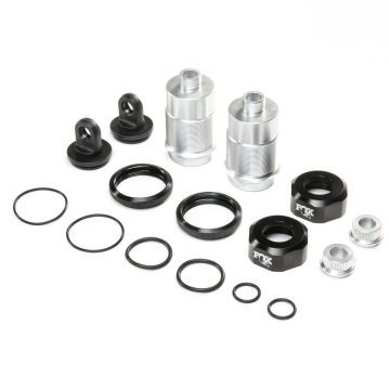 Losi Shock Body Set, Silver, FOX Caps (2): DBXL-E 2.0 (Z-LOS253026)
