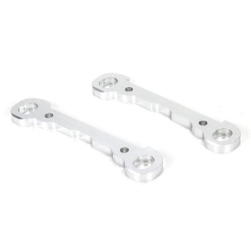 Losi Hinge Pin Braces, Front, Alum, Silver, MTXL (2) (Z-LOS254030)