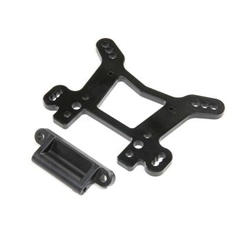 Losi Shock Tower, Front, Black, AL: DBXL-E 2.0 (Z-LOS254063)