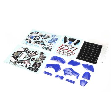 Losi Blue Plastics with Wraps: Promoto-MX (Z-LOS260001)