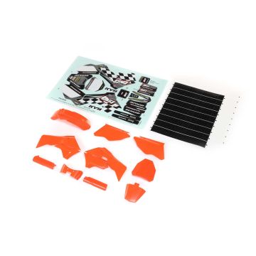 Losi Orange Plastics with Wraps: Promoto-MX (Z-LOS260004)
