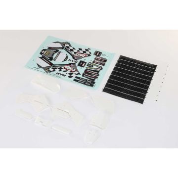 Losi White Plastics with Wraps: Promoto-MX (Z-LOS260005)