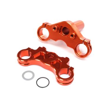 Losi Aluminum Triple Clamp Set, Orange: Promoto-MX (Z-LOS364004)