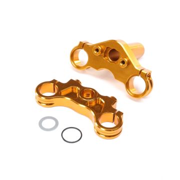 Losi Aluminum Triple Clamp Set, Gold: Promoto-MX (Z-LOS364005)