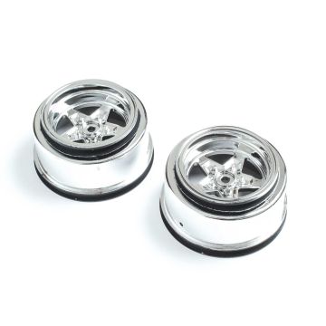 Losi Rear Wheel, Chrome (2): 22S Drag (Z-LOS43046)