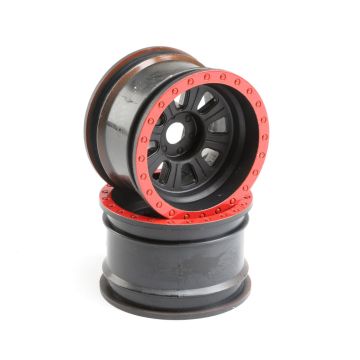 Losi Wheel, Black (2): Super Rock Rey (Z-LOS45028)