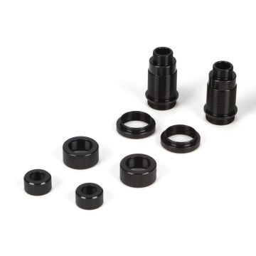 Losi Front Shock Body Set, Al, Black: Mini 8ight,DB (Z-LOSB1911)
