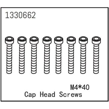 Absima Cap Head Screws M4*40 (8) (AB1330662)
