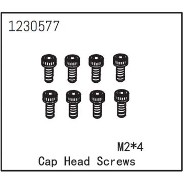 Absima Cap Head Screw M2*4 (8) (AB1230577)