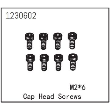 Absima Cap Head Screw M2*6 (8) (AB1230602)