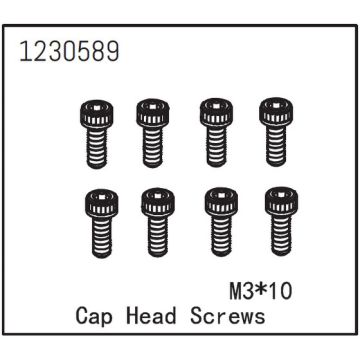 Absima Cap Head Screw M3*10 (8) (AB1230589)