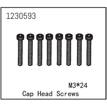 Absima Cap Head Screw M3*24 (8) (AB1230593)
