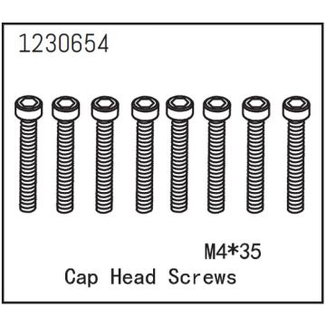 Absima Cap Head Screws M4*35 (8) (AB1230654)
