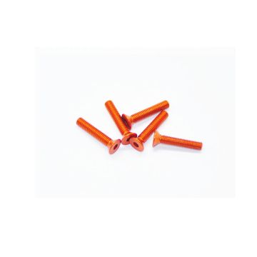 Arrowmax Alu Screw Allen Csk M3 x 16 Orange (5) (AM14CS3016O)