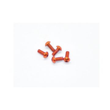 Arrowmax Alu Screw Allen Roundhead M2.5 x 6 Orange (5) (AM14RH2506O)