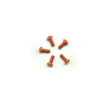 Arrowmax Alu Screw Allen Roundhead M3 x 8 Orange (5) (AM14RH3008O)