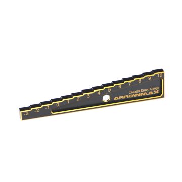 Arrowmax Chassis Droop Gauge -3to10mm - 1/10 Cars Blk Gold (AM171012)