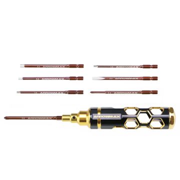 Arrowmax Combo Quick Drive Tip Caddy 7pcs Blk Golden (AM460002BG)