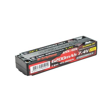 Arrowmax Lipo 6200mAh 2S TC Narrow - 7.4V - 60C (AM700121)