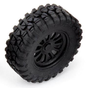 Team Associated MT28 Wheels & Tyres Mounted (F & R) (AS21431)