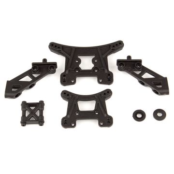 Team Associated Reflex 14B/14T Wing Mount, Front/Rear Shock Towers (AS21503)