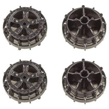 Team Associated Nano Sport Wheels Black (4) (AS21612)