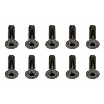 Team Associated M3 X 10 Flat Head Hex Screw (10) (AS25202)