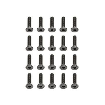 Team Associated M3 X 12 Flat Head Hex Screws (AS25203)