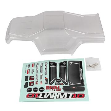 Team Associated Rival MT10 V2 Clear Bodyshell (AS25829)