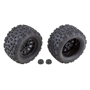 Team Associated Rival MT10 Blk Method Wheels/Tyres Mounted (AS25841)
