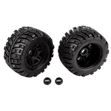 Team Associated Rival MT8 Tyres And Wheels, Mounted (AS25919)