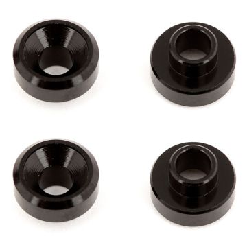 Team Associated Aluminium Servo Washers Black (4) (AS27128)