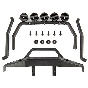 Team Associated CR12 Roll Bar And Bumper (Black) (AS41067)