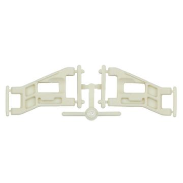Team Associated RC10 Front Wide Suspension Arms White (AS6204)
