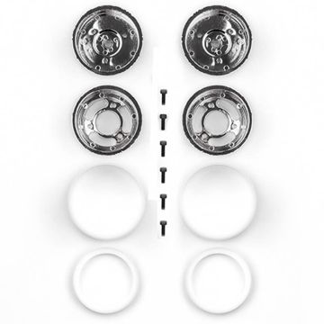 Team Associated Jay Halsey RC10 Rear Wheels, Chrome (AS6396)