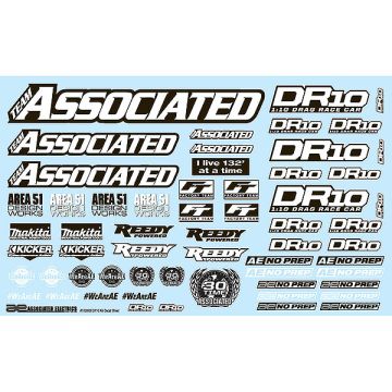 Team Associated DR10 Decal Sheet (AS71089)