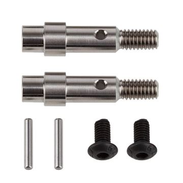 Team Associated B6 FT Titanium Hex Adapter Front Axles (AS71181)