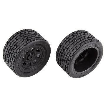 Team Associated SR10 Rear Wheels With Street Stock Tyres (AS71195)
