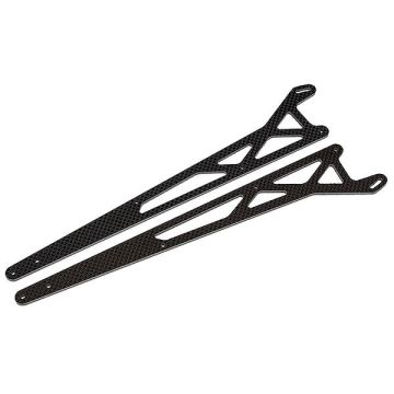 Team Associated DR10M FT Wheelie Bar Arms, Carbon Fibre (AS72085)