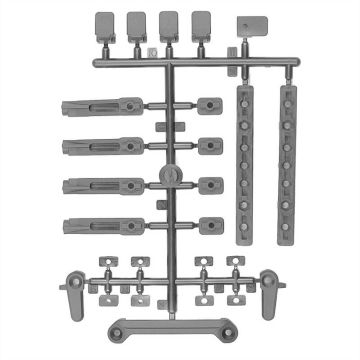 Team Associated DC10 Battery Mount Set, Grey (AS72253)