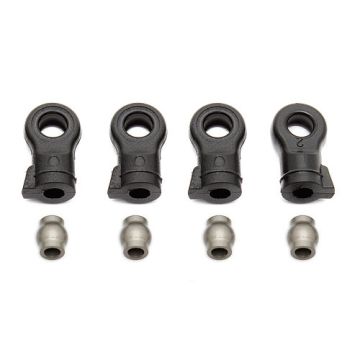 Team Associated Pro Sc 4X4 16mm Shock Rod End & Susp. Ball (4) (AS7237)